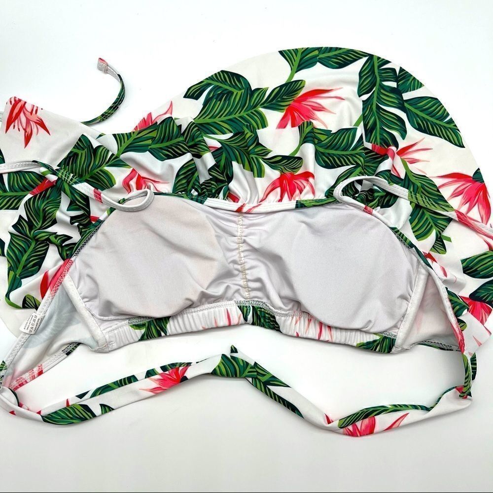 Heat Move Retro Double Ruffled Flounce Bikini Top - Picture 6 of 12